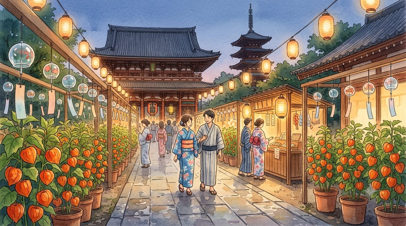 浅草ほおずき市2026｜何時に行く？値段・風鈴・混雑回避・四万六千日の